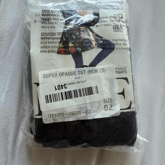 NWT HUE Super Opaque Footed Tights Grey - Picture 2 of 4